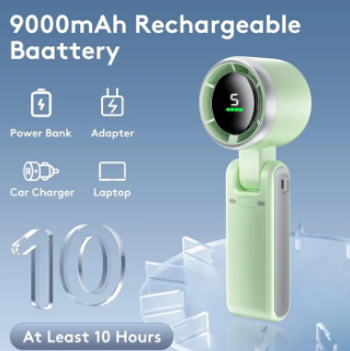 Portable Handheld Mini Fan, Foldable Powerful Winds Turbo Fan