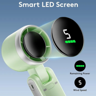 Portable Handheld Mini Fan, Foldable Powerful Winds Turbo Fan